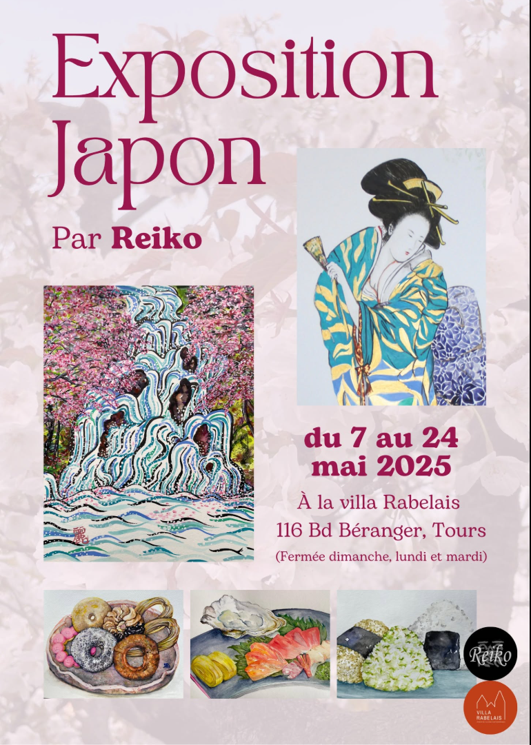 Reiko expose à la villa Rabelais